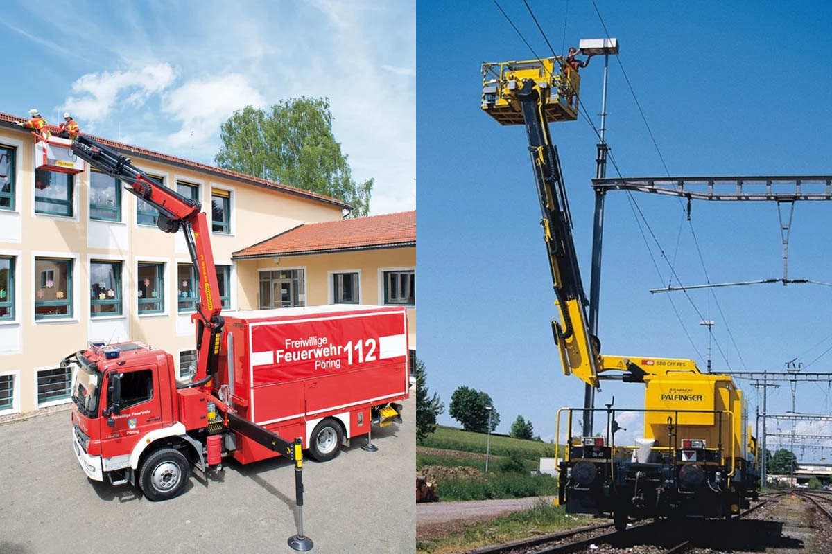 Dùng cẩu nâng người làm việc trên cao (tu bổ mái nhà, sửa cáp điện cao thế)