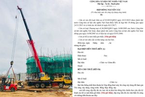 Hợp đồng thuê xe cẩu chuẩn pháp lý